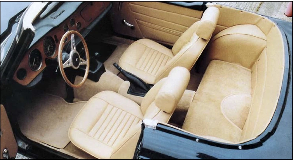 Nuevo Kit Interior Completo Negro con Fundas de Asiento + Paneles + Alfombra Triumph TR6 1974+ Foto 3 de 3