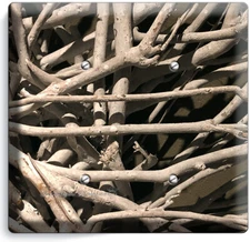 RUSTIC AGED WOOD STICKS & TWIGS CAMO LIGHT SWITCH PLATES OUTLET URBAN ROOM DECOR