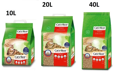 Okoplus Cats Best Original Clumping Cat Litter Highly Absorbent 10L, 20L, 40L UK