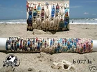 10 SURFBOARD BRACELETS ADJUSTABLE SHELL BEACH DESIGN SURFER WHOLESALE MIX/b077la