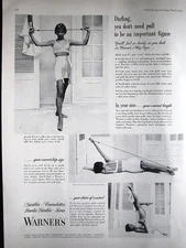 1949 Vintage Warner's Girdle Bra Darling You don't Need Pull Ad