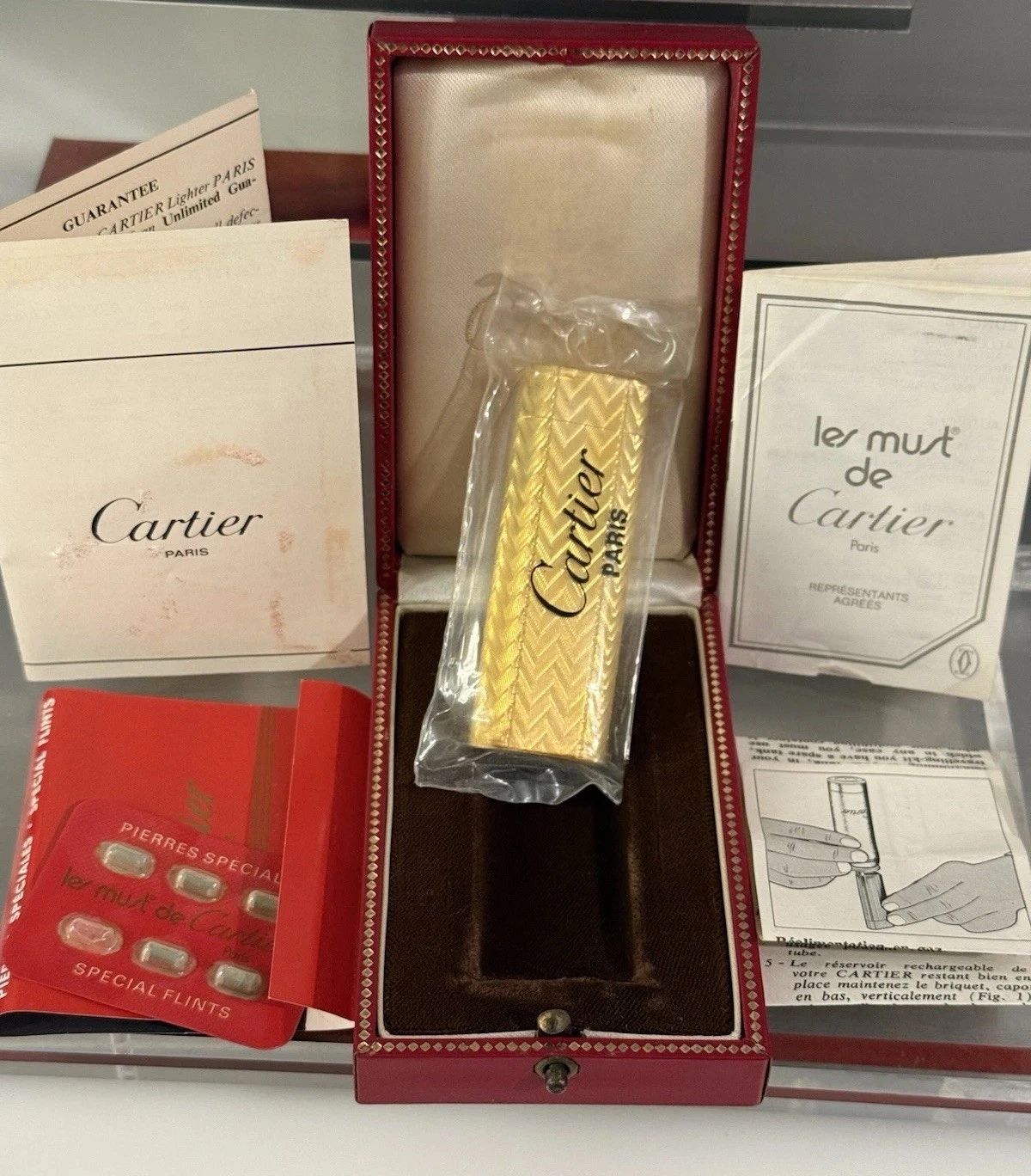 Cartier — Cartier Gold-Plated Lighter Sealed NOS New