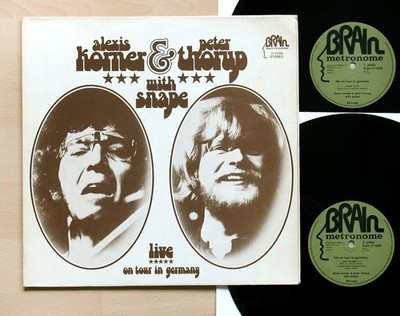 Alexis Korner & Peter Thorup With Snape - Live 1973 2x LP 1st Green Brain 2/1039
