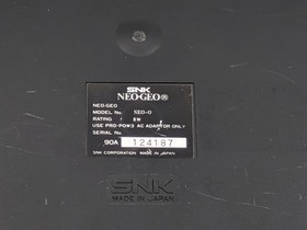 Neo Geo AES Console NEO-0 SNK Joystick 2 Controller AC Adapter Tested Japan