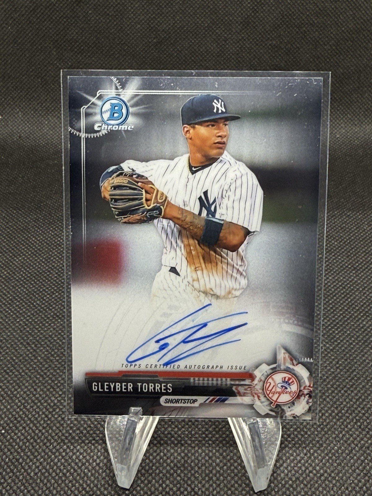 2017 Bowman Chrome Gleyber Torres Prospect Auto #CPA-GT New York Yankees