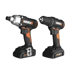 WORX® 20-Volt Cordless 1/2" Drill and 1/4" Impact Driver Combo Kit
