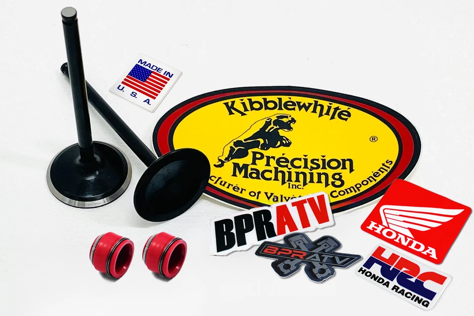 Honda XR200R ATC 200 XL185 Kibblewhite Intake & Exhaust Valves RED Seals Kit USA - Image 2 of 4