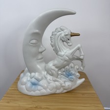 EMSON PORCELAIN MOON UNICORN FIGURE Y2K 80’s 90’s Celestial
