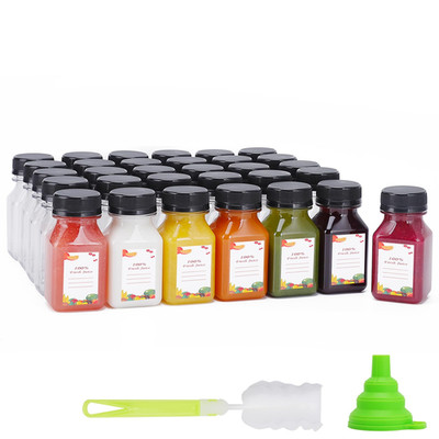Obkjj Plastic Juice Bottles 150 Pcs 4 Oz Empty Plastic Water Bottles Caps