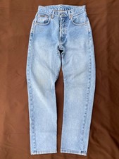 VTG Calvin Klein CK JEANS light wash womens jrs easy fit denim jeans size 1 USA
