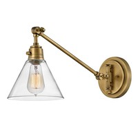 Wandleuchte Innen Verstellbar Glas Metall E27 In Messing Antik Lese Lampe Wand