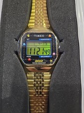 TIMEX x PAC-MAN T80 34mm Stainless Steel Bracelet Watch Gold
