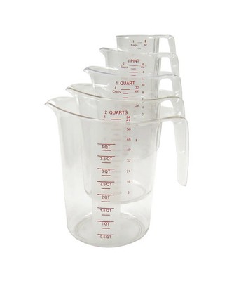 Winco PMCP-5SET 5 Piece Dishwasher Safe Polycarbonate Measuring Cup Set