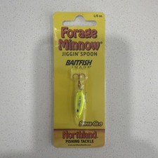 Northland Tackle Jiggin Spoon 1/8 ounce   NIP Baitfish Image   Forage Minnow.