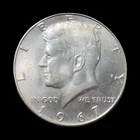 1967 Kennedy Half Dollar 40% Silver US Mint JFK 50c Coin - Sharp Details - AU