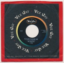 Beatles ULTRA RARE EARLY 1963 'PLEASE PLEASE ME Ask Me Why VJ 498! 2 TTs NM /NM-