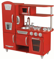 KidKraft Wooden Cutest Play Kitchen in Beautiful Red with Play Phone NEW