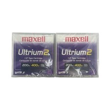Lot 2 Maxell 183850 LTO Ultrium 2 Data Cartridge 200GB 609m New SEALED