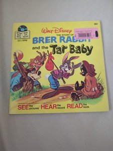 Vintage Walt Disney Brer Rabbit and the Tar Baby Book & 7” Record 33 RPM