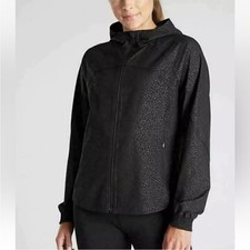 Athleta Racer Running Free Black Cosmos Patterned Jacket / SZ M