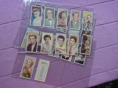 COMPLETE SET - BARBERS TEA - CINEMA & TELEVISION STARS inc MARILYN MONROE GD/VG