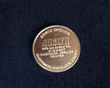 1974 Advertising Illinois Joslyn Electrical Products Grand Opening Metal Token