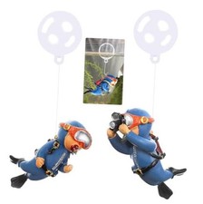 2-Pack Tank Decorations, Cute Little Diver, Aquarium Decoration Blue