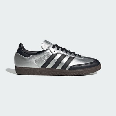 adidas Originals SAMBA OG KI8464 Silver Metallic Core Black Dark Brown