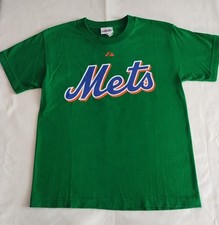 NY Mets Youth T-shirt Medium Green Majestic David Wright 5