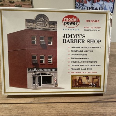 Model Power HO 1:87 Jimmy's Barber Shop Commercial Building w/ Accessories