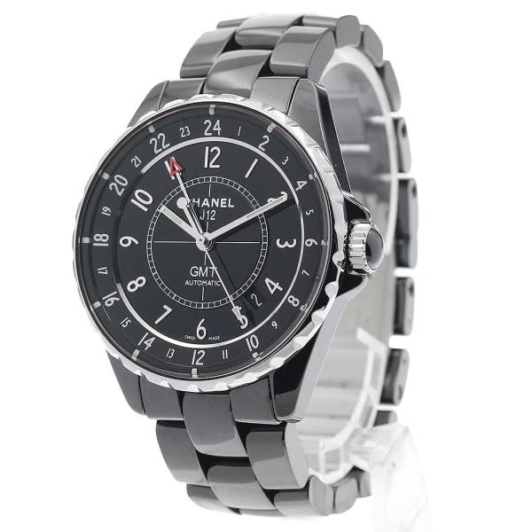 Jaeger LeCoultre — Chanel J12 GMT H3102 39mm SS Black Dial Automatic Date, GMT Watch #C6010