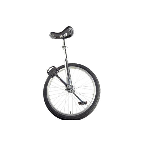 Monocycle 20 pouces argent selle noire 300 mm pour apprendre l'équilibre et le cirque