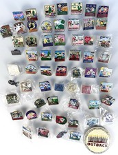 Lot Of 60 Vintage Outback Steakhouse Lapel Hat Pins Collectibles Holidays