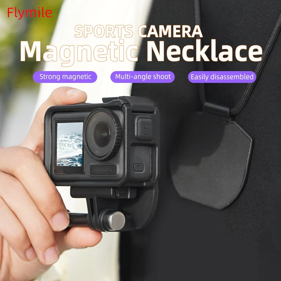 Magnetic Neck Snap Mount For DJI Action 3/4/DJI Pocket 3/ Insta360 X4/GO3 Stand - Image 3 of 4