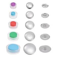 100 Sets 5 Size 0.6" 0.75" 0.9" 1.1" 1.5" Self Cover Button Kit for DIY Sewing