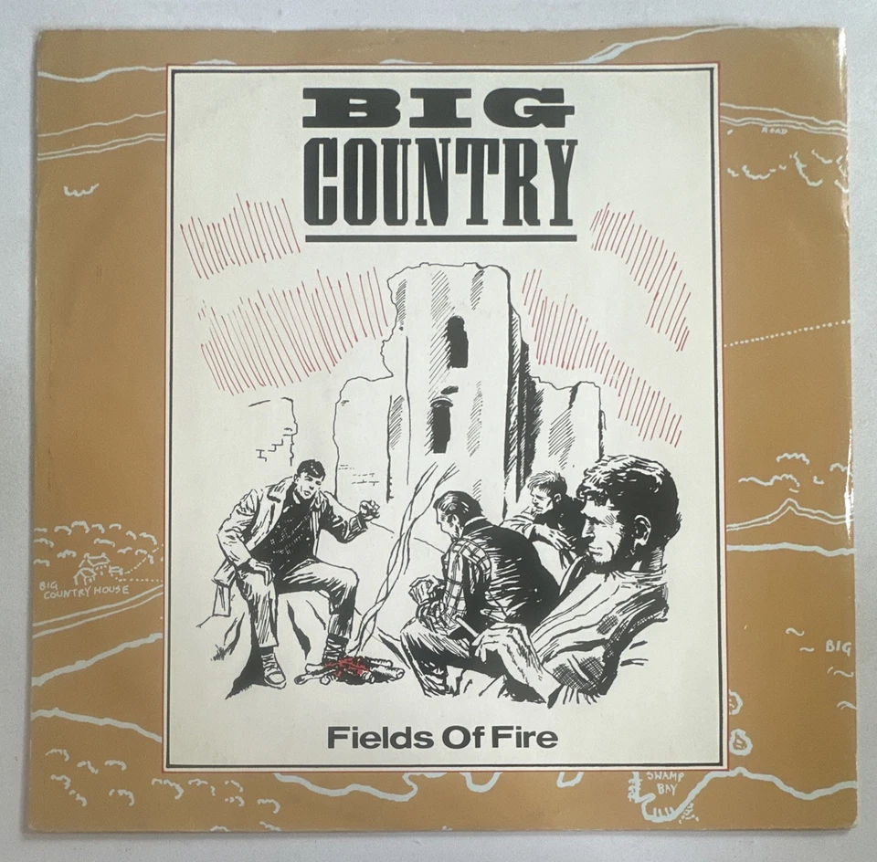 Big Country: Fields Of Fire (1983) 3-Track 12" Vinyl Single EX / VG+ - Image 2 of 4