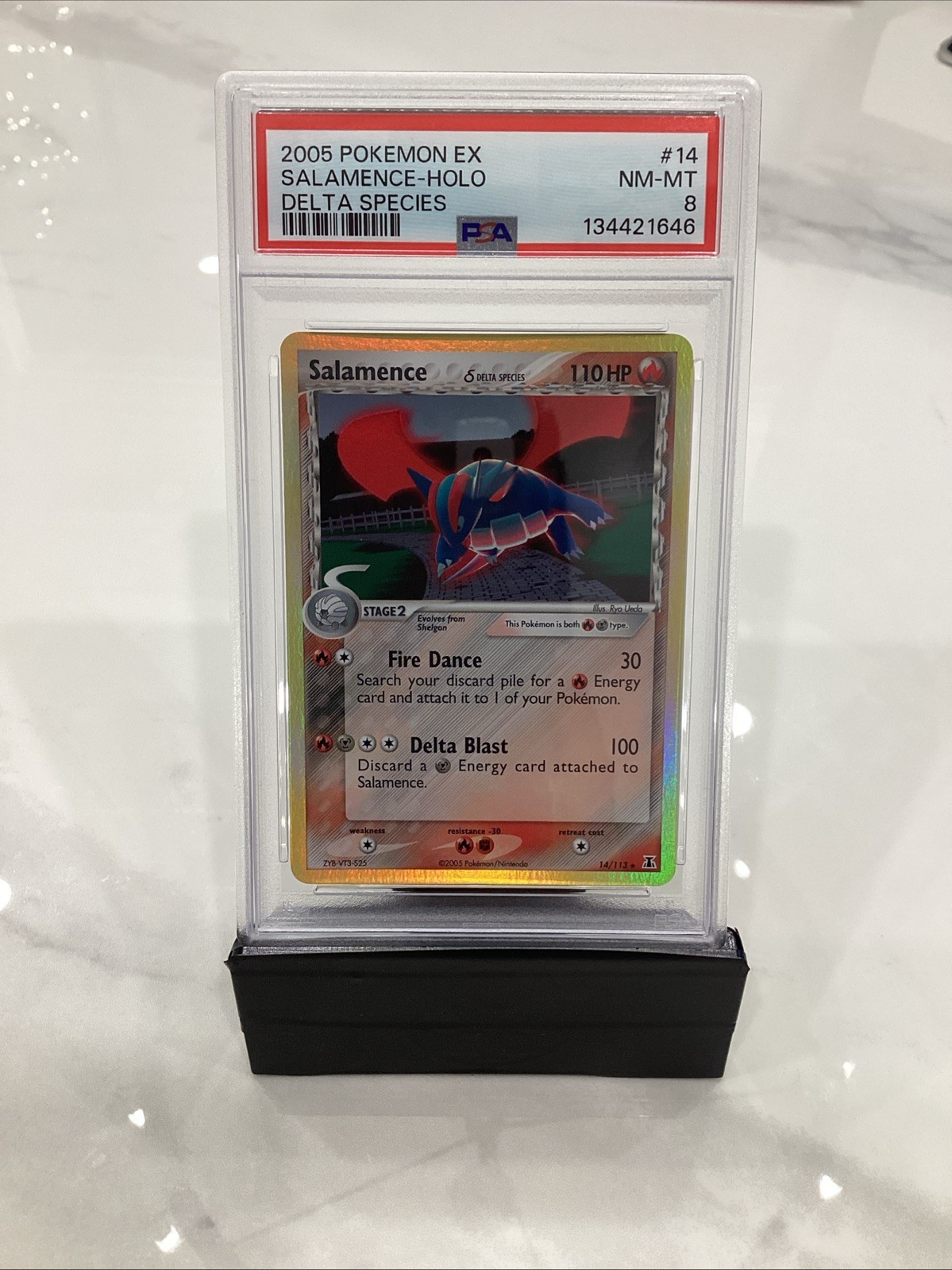 2005 Pokémon EX Salamence Holo Delta Species #14 PSA 8