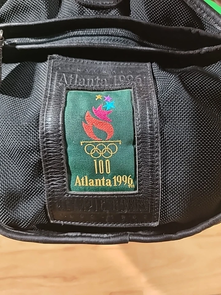 Bolso de Lona Raro Vintage Coach 1996 Juegos Olímpicos Cuero Negro y Lona Foto 3 de 4
