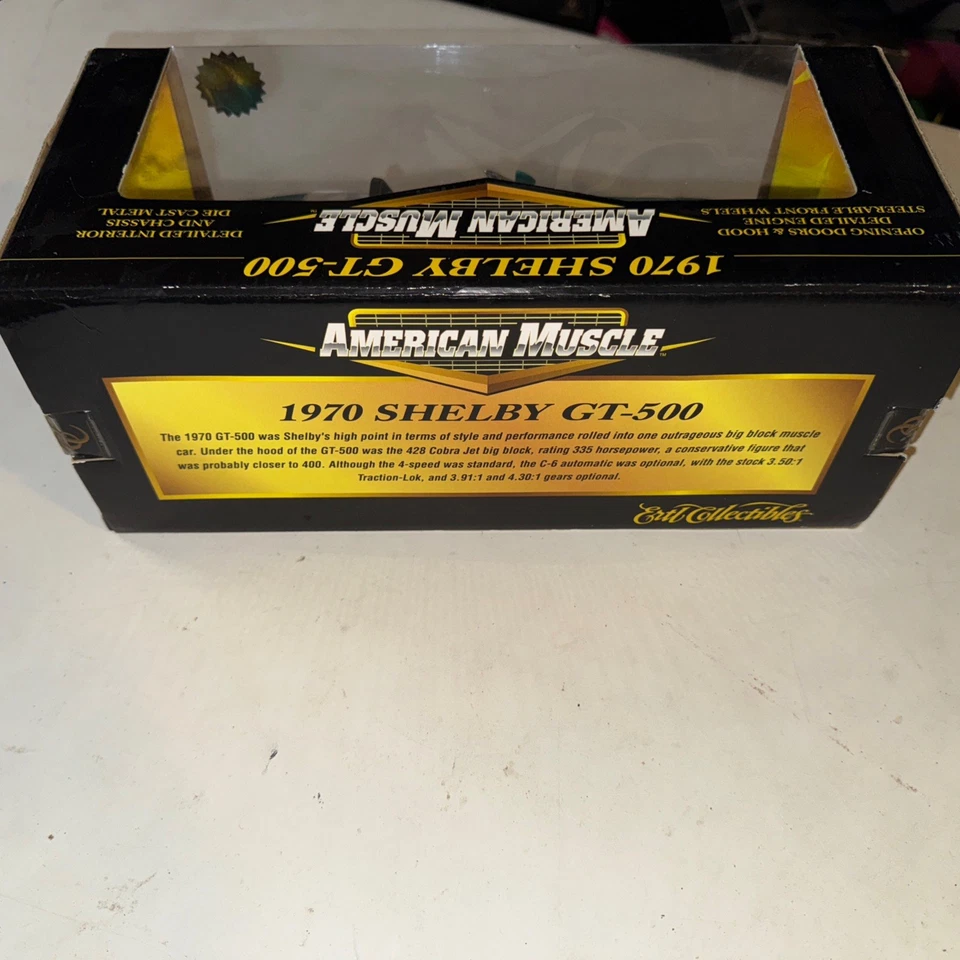 American Muscle 1970 Shelby GT-500 1:18 Scale Die Cast Exclusive Color Teal Blue - Image 3 of 4