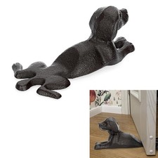 Cast Iron Door Stop - Heavy Duty Rustic Door Stopper Avoid Drilling Hole, Vin...