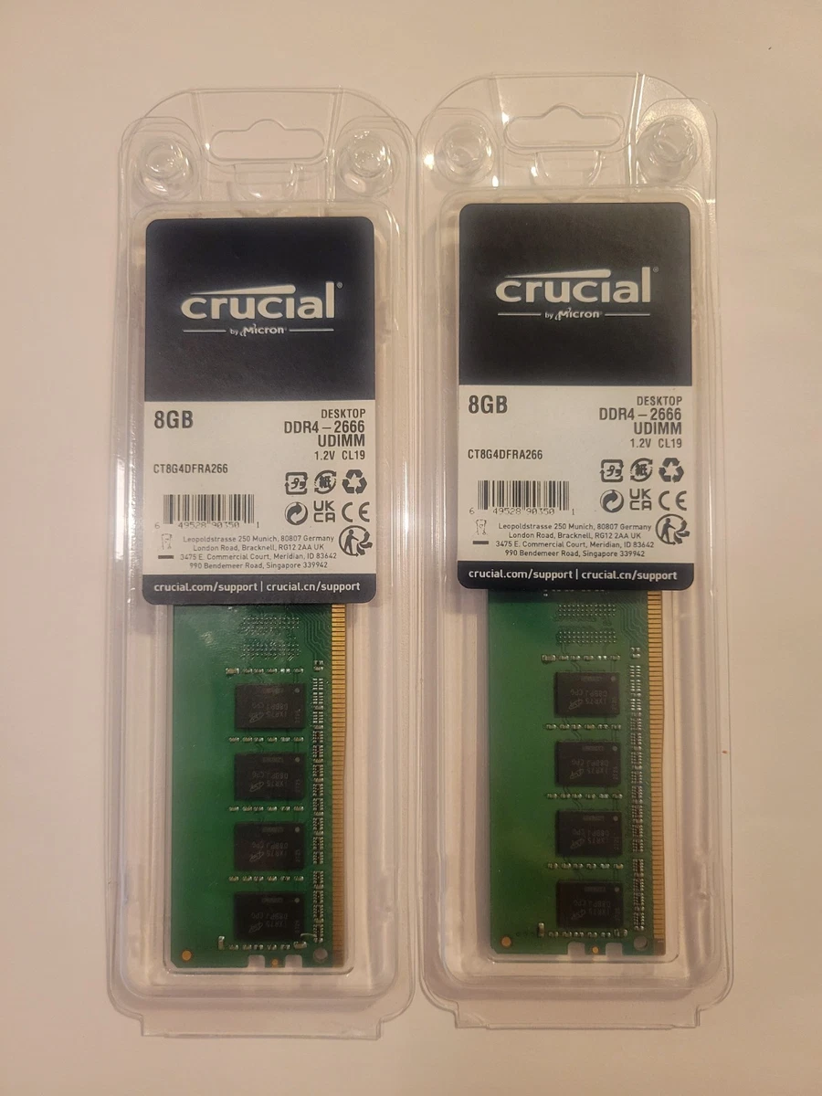 25+ Crucial PC4-21300 (DDR4-2666) Bus Speed Computer RAM 16 GB