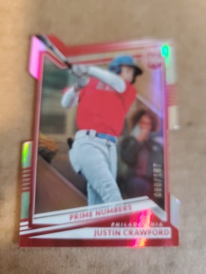 2022 Elite Extra Edition Prime Number C Die Cut #17 Justin Crawford/167 Phillies