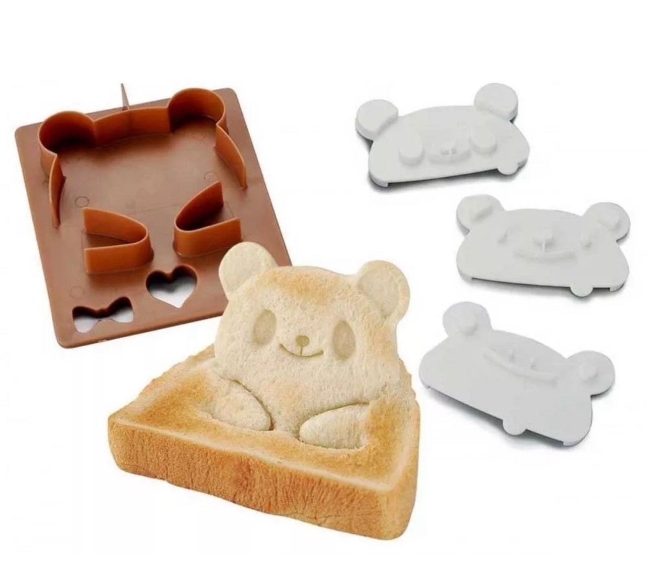 Pan De POP! ARRIBA! Pan tostado troquelado pan pan pan pan pan pan panda flog set almuerzo sándwich japón