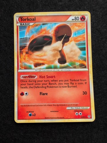 Torkoal 25/95 Pokemon Unleashed HS Regular Rare Card 