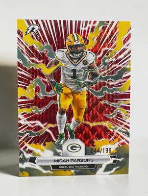 2025 Topps Resurgence Micah Parsons Red Spark /199 #26 Davante Adams Error SP