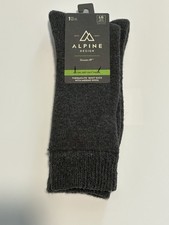 Alpine Design Thermolite Boot Merino Wool Sock Calf Cut Heavy Wt Grey LG 8-12