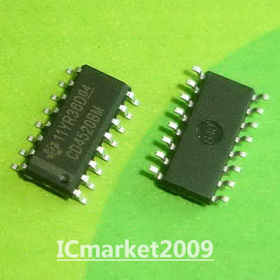 10 PCS CD4520BM SOP-16 CD4520 CMOS Dual Binary Up-Counter Chip IC