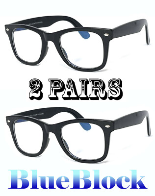 Blue Light Blocking Glasses Gamer LCD/LED Screen & Computer Eyewear Square Frame