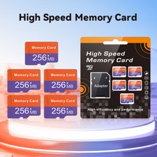 USA 256MB 5 PACK Micro SD Card Flash TF Card SD Card Class 4 With a Free Adapter