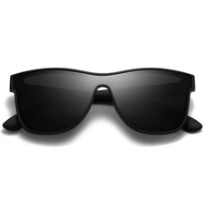 Polarized Sunglasses Deion Prime Time Matte Black Frame Dark Smoke Tint Lens